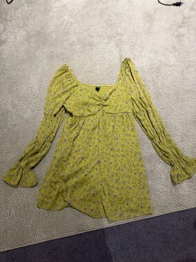wild fable Yellow Floral Mini Dress